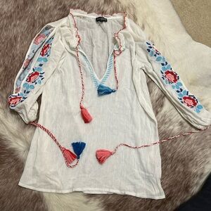Top Shop Tunic/Top/Coverup with Tassels-Small